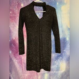 Black shimmer dress